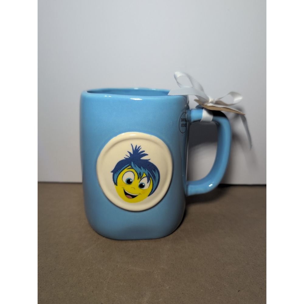 RAE DUNN DISNEY PIXAR INSIDE OUT 2 "JOY" "Let's do this" Double Sided Mug NEW